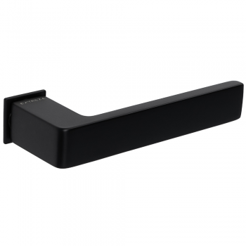 Дверная ручка Extreza Hi-Tech "ENZO" (Энзо) 117 на скрытой розетке R21 черный матовый F22